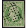 n°12a, Napoléon non-dentelé, 5c vert-jaune, oblitéré Bureau de Paris F - TB