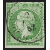 n°12a, Napoléon non-dentelé, 5c vert-jaune, oblitéré càd de Distribution - TB