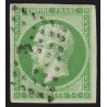 n°12a, Napoléon non-dentelé, 5c vert-jaune, oblitéré Bureau de Paris F - TB