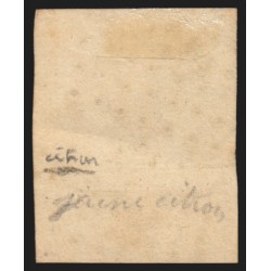 n°13Aa, Napoléon non-dentelé, 10c JAUNE-CITRON, oblitéré - B/TB