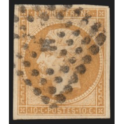 n°13B, Napoléon 10c brun-clair, Type II, oblitéré Bureau M de Paris - TB