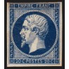 n°14Aa, Napoléon Inon-dentelé, 20c BLEU-FONCÉ, neuf * avec charnière - B/TB
