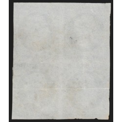 n°14Ac, bloc de quatre, 20c BLEU-SUR-AZURÉ, oblitéré PC 1264 LA FERTE-MACE