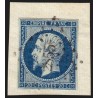 n°14Ad, Napoléon, 20c BLEU-SUR-VERT, oblitéré PC 2855 Sedan sur fragment - B/TB