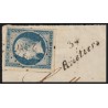 n°14Af, 20c BLEU-LAITEUX, oblitéré PC 2260 + cursive 34/Rhétiers sur fragment