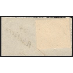 n°14Af, 20c BLEU-LAITEUX, oblitéré PC 2260 + cursive 34/Rhétiers sur fragment