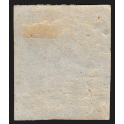 n°14Ah, variété "POSTFS", Napoléon non-dentelé 20c bleu, oblitéré - B/TB