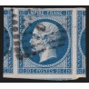n°14B, Napoléon non-dentelé, 20c bleu, Type II, oblitéré - SUPERBE