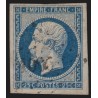 n°15, Napoléon non-dentelé 25c bleu, oblitéré losange Petits Chiffres - B/TB
