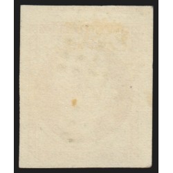 n°16, Napoléon non-dentelé, 40c orange, oblitéré, 2 voisins - SUPERBE