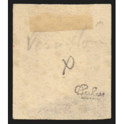 n°17Ad, Napoléon non-dentelé, 80c VERMILLONNÉ, oblitéré étoile, signé CALVES