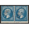 n°22, paire variétés "timbres plus grand" et "surencrage du cartouche" SUPERBE