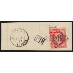 n°32, Napoléon Lauré, 80c rose, oblitéré GC 5080 ALEXANDRIE Egypte - TB