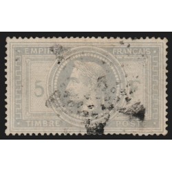 n°33, Napoléon Lauré, 5fr gris-violet, oblitéré étoile de Paris - TB D'ASPECT