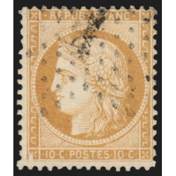 n°36, variété "cartouche brisé", Cérès Siège de Paris, 10c bistre - TB