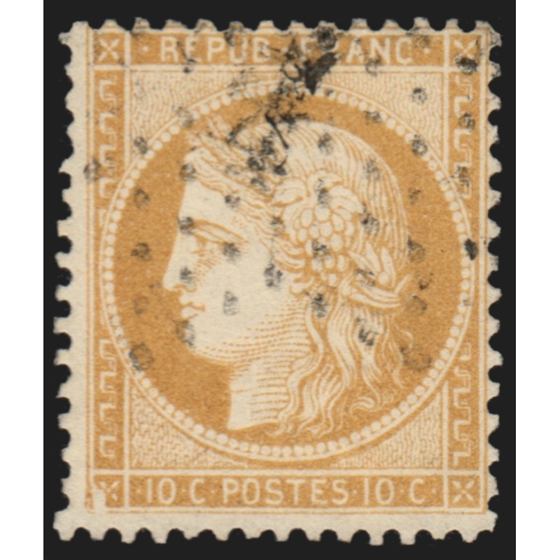 n°36, variété "cartouche brisé", Cérès Siège de Paris, 10c bistre - TB