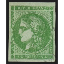 n°42B, Bordeaux, 5c vert-jaune, oblitération très légère, signé CALVES - TB