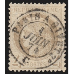 n°52, Cérès 4c gris, oblitéré càd ambulant PARIS A GIVET 2° - TB