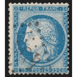 n°60C, variété "constellation de points", Cérès 25c bleu, Type III - SUPERBE