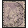 n°95, Sage 5fr violet sur lilas, oblitéré càd Paris 37 Malsherbes - TB