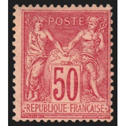 n°98, Sage 50c rose, Type II, neuf * avec charnière - TB