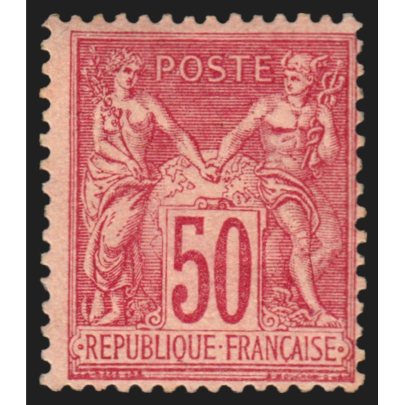 n°98, Sage 50c rose, Type II, neuf * avec charnière - TB