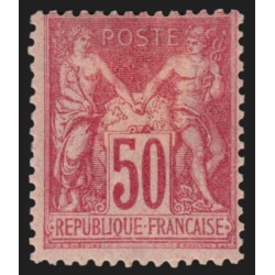 n°104, Sage 50c rose, Type I, neuf * charnière forte - TB D'ASPECT