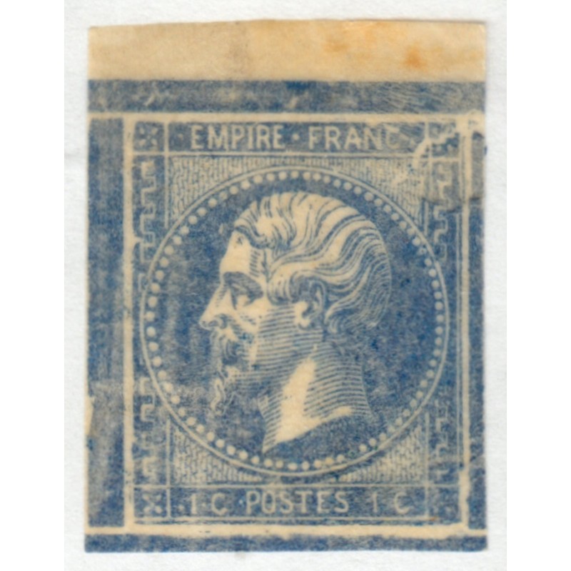 n°11, Napoléon III Empire, 1c bleu, essai sur baudruche - TB