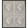 n°15, bloc de 4 avec triple impression, Napoléon 25c violet-clair, neuf (*) TB