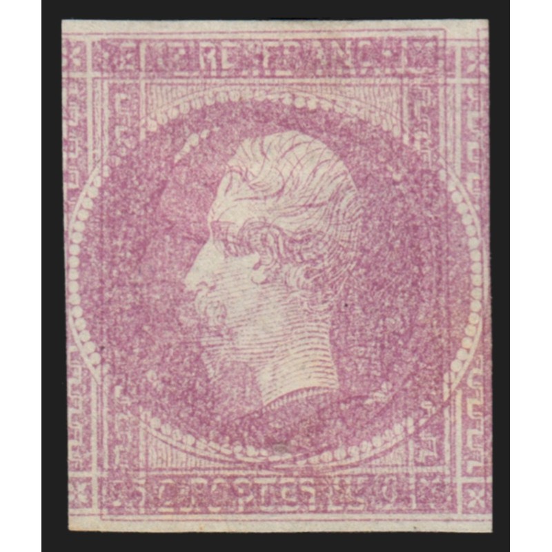 n°15, Napoléon, 25c lilas-rose, essai en double impression, neuf (*) - TB