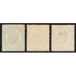 Timbres-Télégraphe n°6/8, Aigle impérial, les 3 valeurs oblitérées - TB