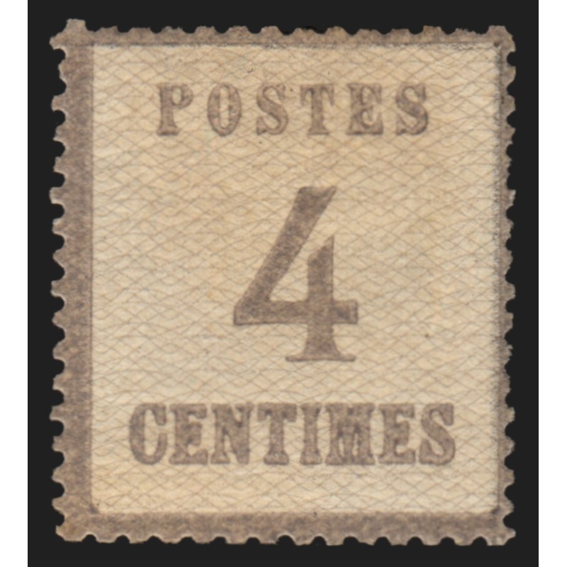 Alsace-Lorraine 1870, n°3b, burelage renversé, neuf * , signé THIAUDE