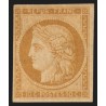CG n°11, Cérès non-dentelé 1871, 10c bistre, neuf * avec charnière - B/TB