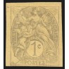 n°107, non-dentelé, Type Blanc, 1c gris-sur-jaune, neuf * légère trace de ch.
