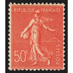 n°199n, Faux de Marseille, Semeuse lignée, 50c rouge, neuf ** sans charnière TB