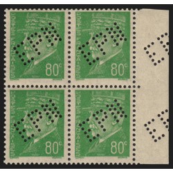 n°513a, Perforé EPN Expo de Nancy, Pétain 80c vert, neuf ** sans charnière SUP