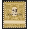 n°704b, variété "piquage à cheval", Arc de Triomphe 50c jaune-olive, neuf **