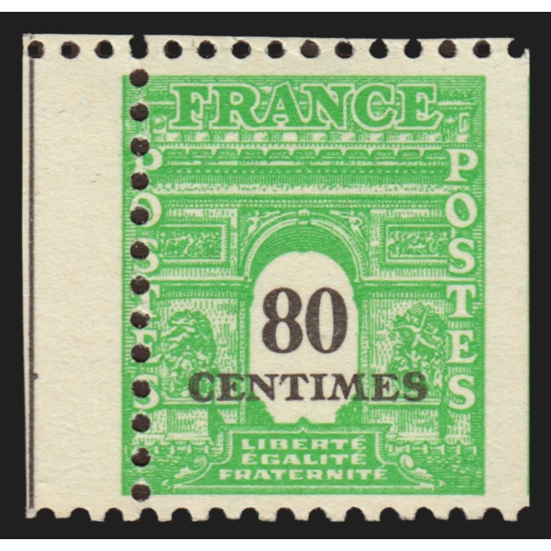 n°706b, variétés "piquage à cheval et dentelé sur 3 côtés", neuf ** - SUPERBE