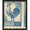 n°632, variété "piquage à cheval", Coq d'Alger 40c bleu, neuf ** - SUPERBE