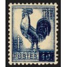 n°632, variété "impression double", Coq d'Alger 40c bleu, neuf ** signé COTIN