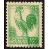 n°630, variété "impression double", Coq d'Alger 10c vert-jaune, neuf ** signé