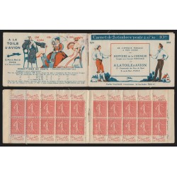 Carnet n°199-C44, Toile d'avion - Histoire de la chemise, neuf ** - défauts