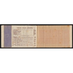 Carnet n°199-C44, Toile d'avion - Histoire de la chemise, neuf ** - défauts