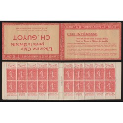 Carnet n°199-C45, Toile d'avion - Laines St-Epin, 20 timbres, neuf * - B/TB