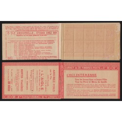 Carnet n°199-C8, Evian - Gray Poupon - Secours, 20 timbres, neuf * - B/TB