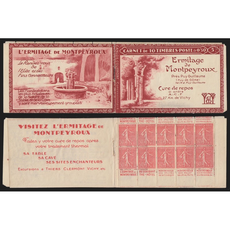 Carnet n°199-C17, Montpeyroux, 10 timbres, neuf (*) gomme altérée - défauts