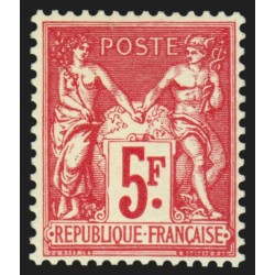 n°216b, variété "cartouche cassé", Sage 5fr carmin, neuf ** sans charnière - TB