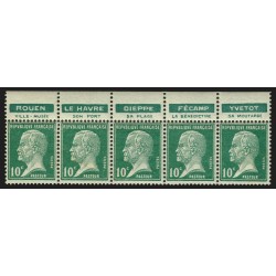 n°170, bande pub "Villes de Normandie", bande complète 5 villes, neufs ** SUP