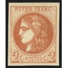 n°40B, Cérès Bordeaux, 2c brun-rouge, Report 2, neuf * légère trace de ch. - TB