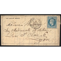 Ballon monté "Le Général Uhrich" Gazette des Absents n°7 avec supplément Certif